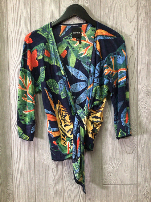 Nic + Zoe Cardigan Linen Size Small